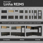 Cozinha Completa De Canto Madesa Reims 382002 Com Armário E B
