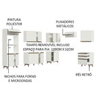 Cozinha Completa De Canto Madesa Reims 462002 Com Armário E B