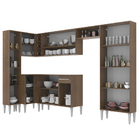 Cozinha Completa De Canto Reto Madesa Emilly 385 com Armário