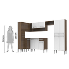 Cozinha Completa De Canto Reto Madesa Emilly 385 com Armário