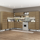 Cozinha Completa De Canto Reto Madesa Emilly 513 com Armário