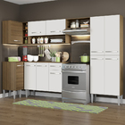 Cozinha Completa De Canto Reto Madesa Emilly 353 Com Armário