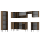 Cozinha Completa De Canto Reto Madesa Emilly 481 Com Armário