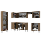 Cozinha Completa de Canto Reto Madesa Emilly 481 com Armário