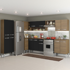 Cozinha Completa de Canto Reto Madesa Emilly 481 com Armário