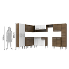 Cozinha Completa De Canto Reto Madesa Emilly 513 Com Armário