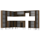 Cozinha Completa de Canto Reto Madesa Emilly 513 com Armário