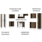 Cozinha Completa de Canto Reto Madesa Emilly 513 com Armário