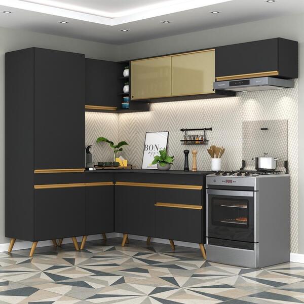 Cozinha Completa De Canto Veneza Gb Multimóveis Mp2051 Com Ar
