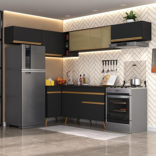 Cozinha Completa De Canto Veneza Gb Multimóveis Mp2060 Com Ar