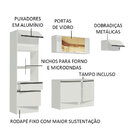 Cozinha Completa Diamante com Armário Balcão e Tampo Madesa