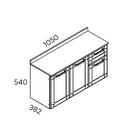 Cozinha Completa Dona Maria 4 Peças (1 Armário + 1 Balcão + 1