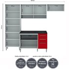Cozinha Completa Elis Amarílis - Madesa - Branco / Vermelho
