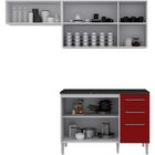 Cozinha Completa Elis Suzana - Madesa - Branco / Vermelho