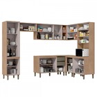 Cozinha Completa Elizabeth 16 Portas 2 Gavetas Nogal - Pnr Mó