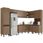 Cozinha Completa Elizabeth 16 Portas 2 Gavetas Nogal - Pnr Mó