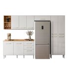 Cozinha Completa Estilo 10 Portas 3 Gavetas Branco/freijó/bra