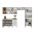 Cozinha Completa Estilo 10 Portas 3 Gavetas Branco/freijó/bra