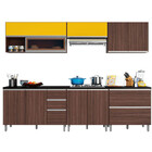 Cozinha Completa Evidence 11 Portas 3 Gavetas Poliman Móveis