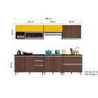 Cozinha Completa Evidence 11 Portas 3 Gavetas Poliman Móveis