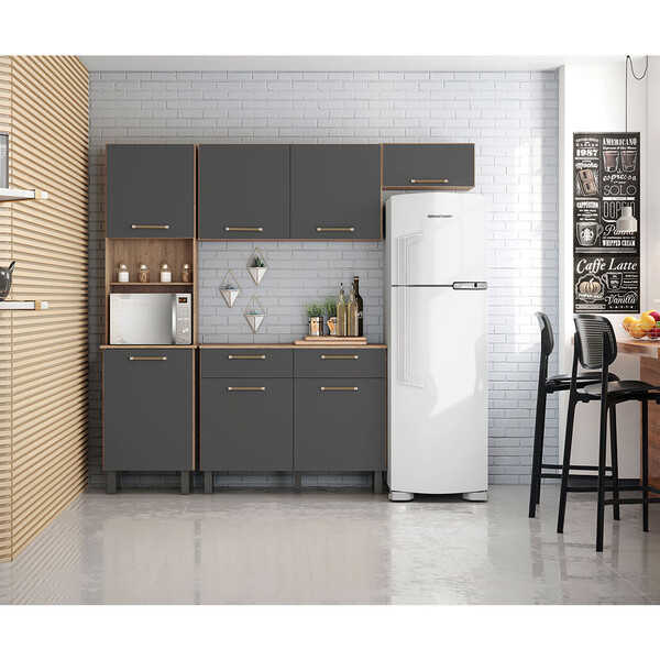 Cozinha Completa Filadélfia Com Armário E Balcão  Conquista M