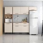 Cozinha Completa Filadélfia Com Armário E Balcão Amêndoa Off