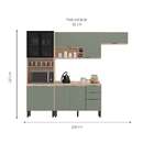 Cozinha Completa Firenza Com Vidro 10 Pt 2 Gv Avena E Menta