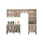 Cozinha Completa Firenza Com Vidro 11 Pt 2 Gv Avena E Menta