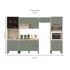 Cozinha Completa Firenza Com Vidro 14 Pt 2 Gv Avena E Menta