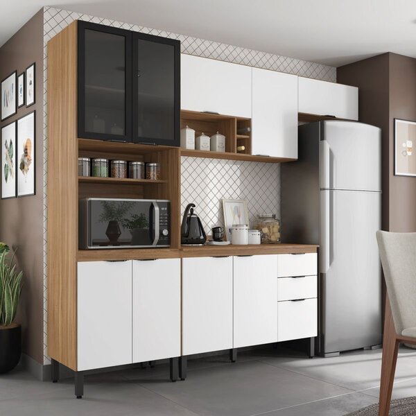 Cozinha Completa Firenze 04 Peças 10 Portas E 02 Gavetas  Ame