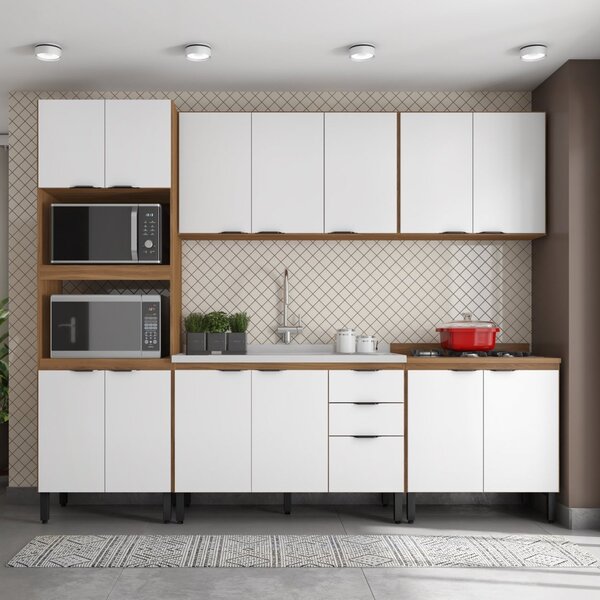 Cozinha Completa Firenze 05 Peças 14 Portas E 02 Gavetas  Ame