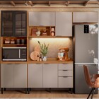 Cozinha Completa Firenze 10 Portas 2 Gavetas Amêndola Touch/n