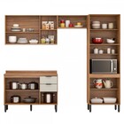 Cozinha Completa Firenze 11 Portas 2 Gavetas Amêndola Touch/n