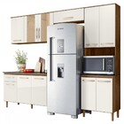 Cozinha Completa Fit 11 Portas 1 Gaveta Off White Cristal/car