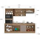 Cozinha Completa Flex 9pts 2gvs Grifo Carvalho Oak/fume