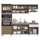 Cozinha Completa Flip 7 Portas 2 Gavetas Wood/branco - Deciba