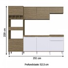 Cozinha Completa Flip 7 Portas 2 Gavetas Wood/branco - Deciba