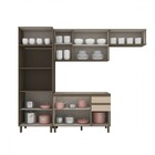 Cozinha Completa Genius 10 Portas 2 Gavetas Duna/cristal - Pn