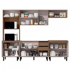 Cozinha Completa Gianna 12 Portas 2 Gavetas Nogal - Pnr Móveis