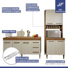 Cozinha Completa Guarujá 7 Portas 3 Gavetas Kaiki Móveis