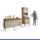 Cozinha Completa Guarujá 7 Portas 3 Gavetas Kaiki Móveis