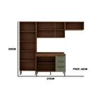 Cozinha Completa Hera 5 Peças (2 Armários + 1 Balcão + Tampo