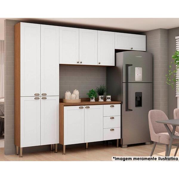 Cozinha Completa Hera 5 Peças (2 Armários + 1 Balcão + Tampo