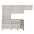 Cozinha Completa Iluminata 10 Portas 3 Gavetas 100% Mdf Com V