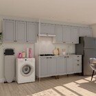 Cozinha Completa Iluminata 12 Portas 3 Gavetas 100% Mdf Branc