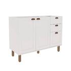 Cozinha Completa Iluminata 12 Portas 3 Gavetas 100% Mdf Branc