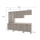 Cozinha Completa Iluminata 12 Portas 3 Gavetas 100% Mdf Com V