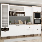 Cozinha Completa Iluminata 7 Portas 5 Gavetas Branco/ébano -