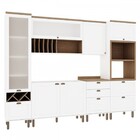 Cozinha Completa Iluminata 7 Portas 5 Gavetas Branco/ébano -