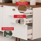 Cozinha Completa Iluminata 7 Portas 5 Gavetas Branco/ébano -